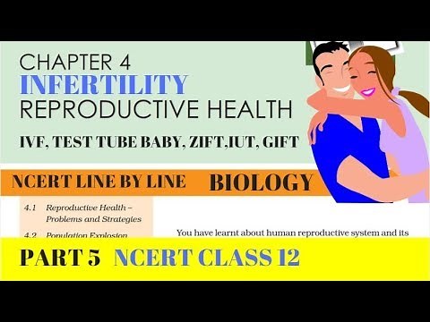 Part-5 REPRODUCTIVE HEALTH (INFERTILITY) chapter-4 NCERT class 12th Biology