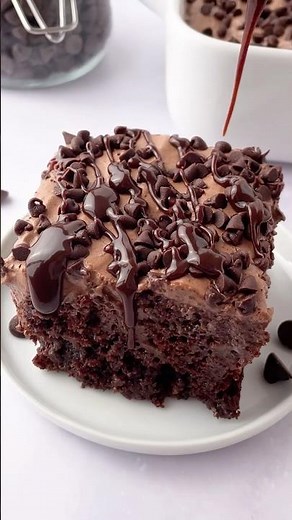 chocolate poke cake: a chocolate lovers dream