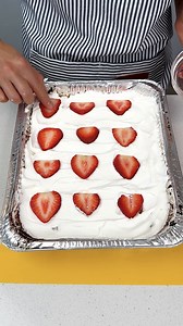 75K views · 348 reactions | The perfect 4-ingredient dessert for the whole family! Amy makes a strawberry soda cake with cola, strawberry cake mix, cool whip, and fresh strawberries. | Justine’s Kitchen | Facebook
