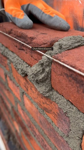 #asmr #mortar #brickwork #masonry #bricklaying #bricklayer #satisfying #metselaar #bouw #construction | Dutchbricklayers