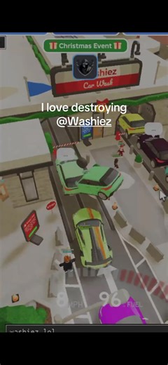 Wrecking @Washiez in Roblox Gameplay