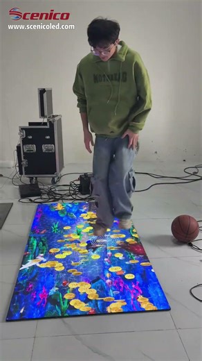 Immersive interactive LED floor display for events & stages.#leddisplay #ledscreen #eventdesign