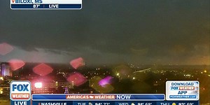 Lightning flashes across night sky over Biloxi, MS | Latest Weather Clips | FOX Weather