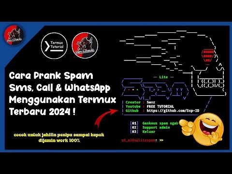 FREE TUTORIAL - Cara Prank Spam SMS, CALL & WA Menggunakan Termux Terbaru 2025 !!