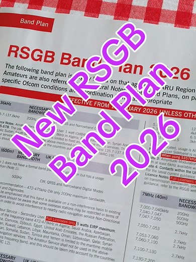 New RSGB Bandplan 2026 📻 The new RSGB bandplan for 2026 is out 📡 Here’s where you can find it... ...Reading it may prevent unnecessary excitement on the bands. #LowPowerZoneRadio #LPZRadio