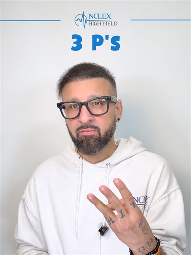 The 3 Ps of diabetes are more than memorization! To truly understand the signs and symptoms, remember: •⁠ ⁠Polyuria: the glucose pulls water with it, causing excessive urination •⁠ ⁠Polydipsia: the fluid loss leads to dehydration, triggering intense thirst •⁠ ⁠Polyphagia: the cells are starving for glucose, so the brain triggers increased hunger When you understand the pathophysiology, the symptoms make sense and the NCLEX questions become easier to reason through. Because remember, these terms 