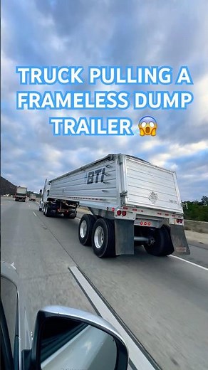 Peterbilt pulling a frameless dump trailer #trucking #peterbilt