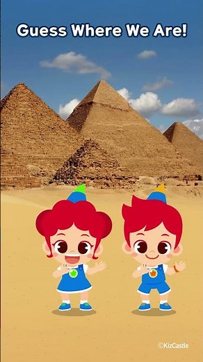 Guess Where We Are! 🌍 JunyTony in Egypt! ✨ Great Pyramid of Giza #Shorts #JunyTony
