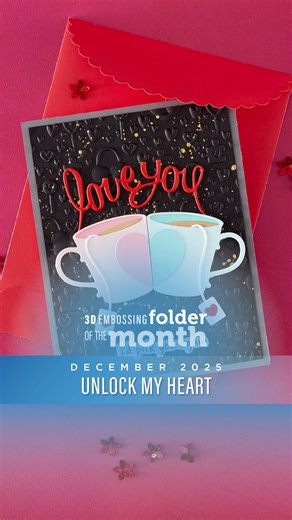 This month's 3D Embossing Folder "Unlock my Heart" is perfect for making cards, decor, and more. Club Members enjoy exclusive benefits: 🗸 First access to club designs 🗸 Exclusive deals 🗸10% Off in the Spellbinders Shop 🗸 Earn Creative Rewards 🗸 Monthly inspiration & tutorials 🗸 Past club kits at member pricing Subscribe today to get this design first, cancel anytime. | Spellbinders Paper Arts