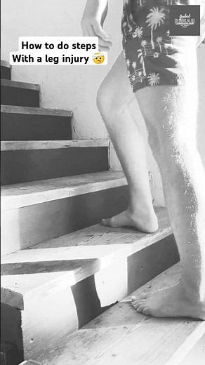 Leg Injury? Learn How to Use Stairs Safely & Confidently 💯🦵#steps #anklepain #foot