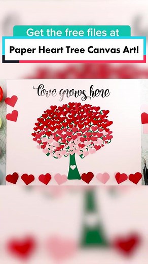 Paper Heart Tree Canvas Art Tutorial