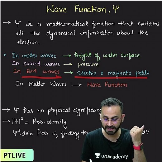 What is a wave function? | Paaras Thakur | JEE Chemistry #shorts