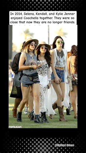 In 2014, Selena, Kendall, and Kylie Jenner enjoyed Coachella together #selenagomez #shorts #short