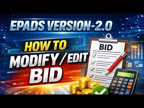 Epads V2-How to Modify Bid