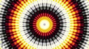 Moving and spinning circular colors. Seamless loop abstract motion background. Sun symbol unfolding.