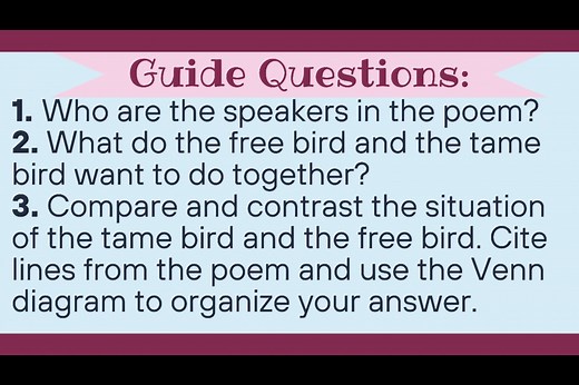 Who are the speakers in the poem?What do the free bird and the... | Filo