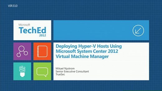 使用 Microsoft System Center Virtual Machine Manager 2012 部署 Hyper-V 主機