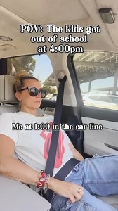 697K views · 10K reactions | Kids get out at 4pm, but I’ve been in the car line since 1pm. Brushing my teeth, eye mask on, and squeezing in a quick nap—just your average day in the mom lane.  #CarLineChronicles #MomLife #MultitaskingExpert | City Girl Gone Mom | Facebook