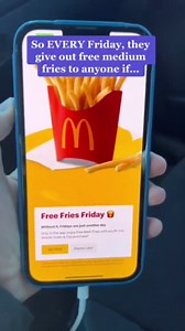 Free McDonald's french fries: Money saving hack