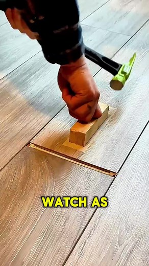 Watch as this person expertly repairs a gap in a laminate wood floor | Metzgerei Ogunquit Studio