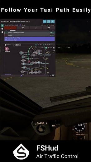 Taxi Path | FSHud - Air Traffic Control #msfs