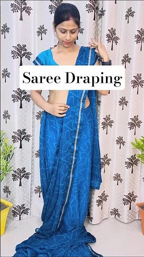 saree draping 💙 #sareedraping #trending #viral #fashion