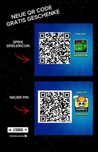 Neue QR Codes #brawlstars #fabo #brawl #supercell #free #qrcode #shorts #fyp