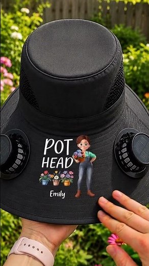 Custom Hat With Fans Solar Power - Garden Gifts For Gardeners - Let Her Garden Grow SFH-MQ0501 V3.2