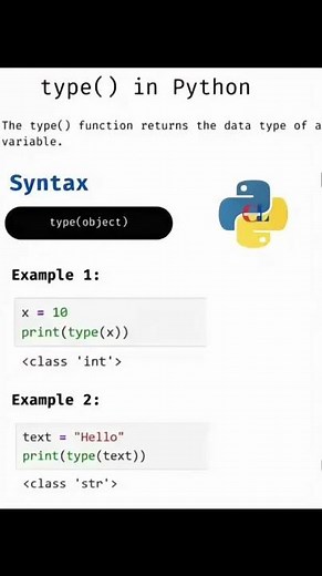python type function tutorial