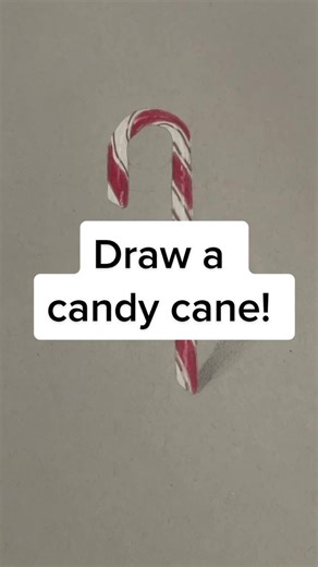 Easy Candy Cane Drawing Tutorial