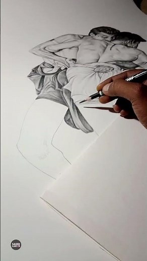 Mastering Figure Drawing | Step-by-Step Human Body Sketch Tutorial #shorts #charcoalart
