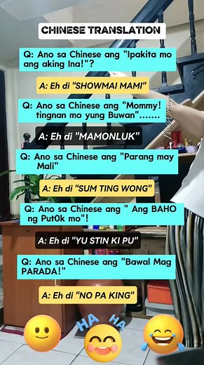 Pinoy Jokes | Chinese Translation #followerseveryonehighlights #joketimereels #highlightseveryonefollowers #followersreels #PinoyJokes #reelsjoke #JokeTime #jokelang | Miss Oragon