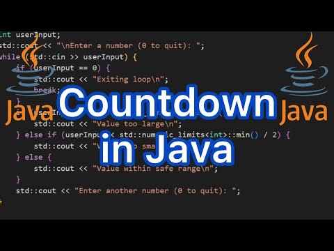 Countdown using IF conditions in Java
