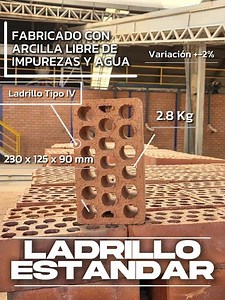 Un ladrillo con medidas perfectas y resistencia superior.
