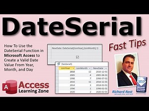 How To Use DateSerial in Microsoft Access to Create a Valid Date Value From the Year, Month, and Day