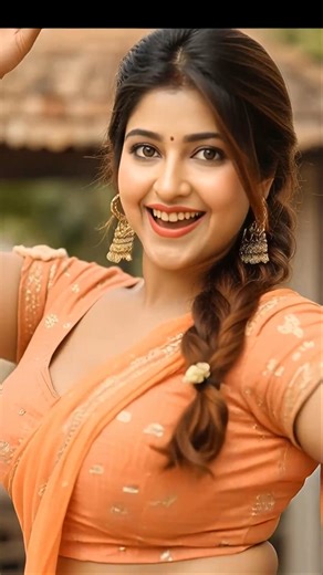 Epic Dance Moves in a Stunning Peach Saree 💃✨ #sareechallenge