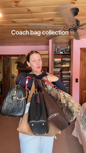 My small but mighty @Coach bag collection!!👜 #coach #coachoutlet #coachbag #brooklyn #rowan