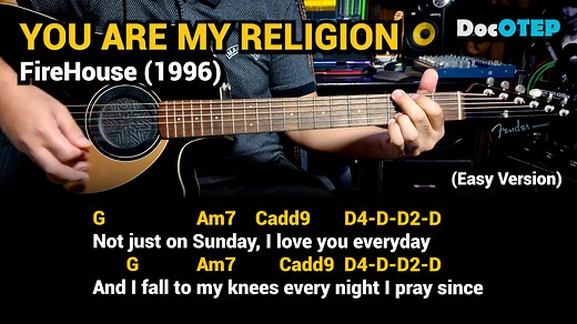 55K views · 3.2K reactions | You Are My Religion - FireHouse (Easy Guitar Chords Tutorial with Lyrics) | Doc OTEP Studio | Facebook