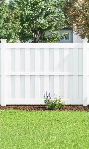 our Shadow Box Vinyl Fence! Perfect for residential or commercial fencing.