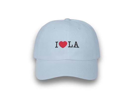 I LOVE LA | Embroidered Cotton Dad Hat Baseball Cap - Etsy