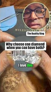 Two Center Diamonds… One Insane Ring | Pear + Emerald Cut ID #diamond #shorts