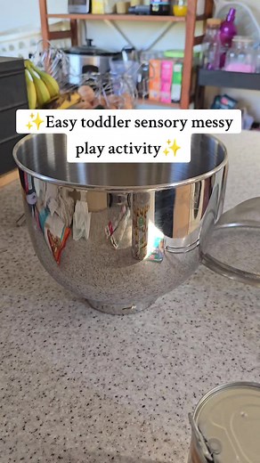 Easy Toddler Sensory Messy Play Activity: Chickpea Foam