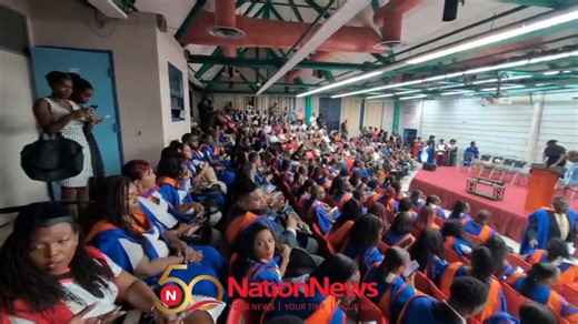 In an unusual turn of events, UWI’s graduation ceremony was disrupted by the evening’s heavy showers. During the presentation of Awards for Higher Degrees and Postgraduate Certificates and Diplomas, a monitor fell from its attachment and splashed into a puddle of water that soaked several of the graduates sitting nearby. The disturbance, followed by the increasingly torrential rain, caused a pause in the proceedings, and the ceremony taking place under the University tent was brought to a close.