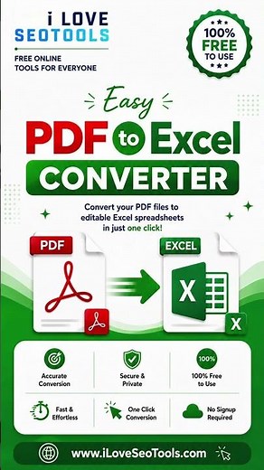 Free PDF to Excel Converter – Convert PDF to XLS & XLSX Online
