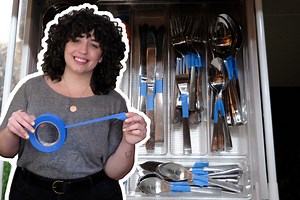 Decluttering Hack: The Masking Tape Method | Taryn Cleans It All