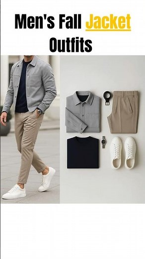 6 Stylish Men's Fall Jacket Outfits to Elevate Your Look #mensstyle #fashion #shorts