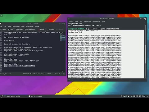 Generar una LLave GPG en GNU/Linux Y Exportar Clave Publica.