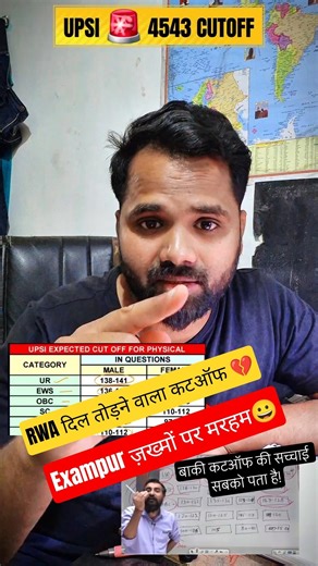 UPSI 🚨 के लिए Exampur और RWA की कटऑफ 🔥|| #upsi #uppolice #exampur #rojgarwithankit #upsicutoff
