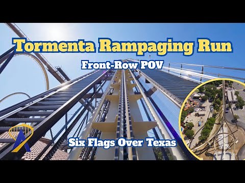 Tormenta Rampaging Run Front-Row POV, Six Flags Over Texas