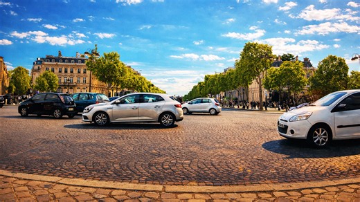 Arc de Triomphe Traffic View Paris